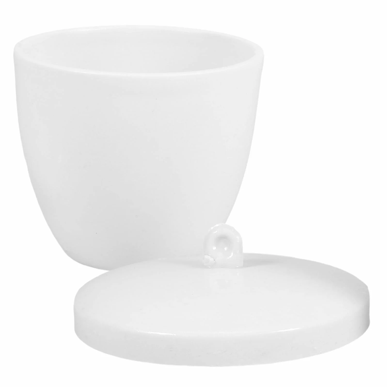 ULTECHNOVO Crogiolo con Coperchio e Manico in Porcellana da 70ml Resistente alle Alte Temperature Crogiolo Ceramico per Laboratorio e Raffinazione Chimica