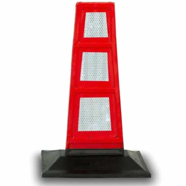 GENERICO Delineatore flessibile in gomma defleco con 6 inserti rifrangenti High Intensity Grade