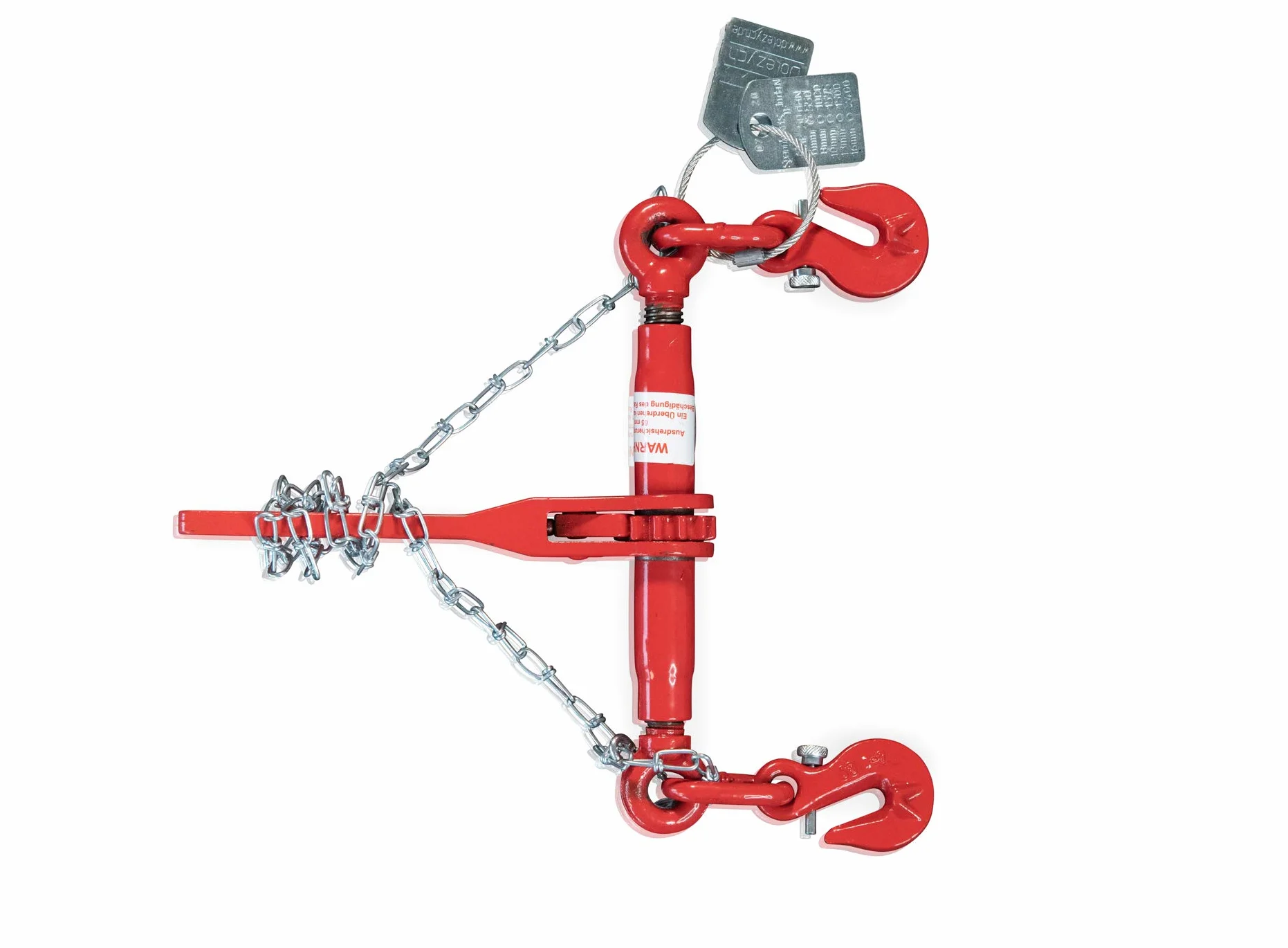 Dolezych 46801400 Tendicatena a Cricchetto Comgancio di Accorciamento per Catena da 6 mm, Lc 2200 Dan, Rosso