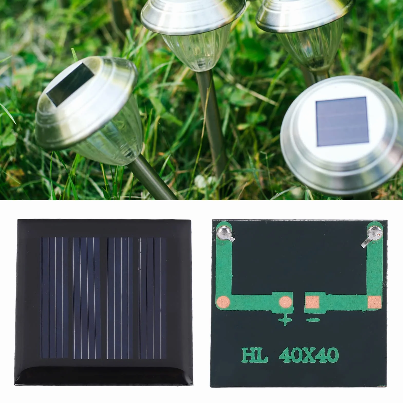Pannelli Solari, 2 Pezzi 2V 210MA Micro Pannelli Solari Mini Celle Solari Portatili Materiali per Giocattoli Elettrici Fai-da-te Celle Fotovoltaiche Caricatore 40x40mm per Esterno