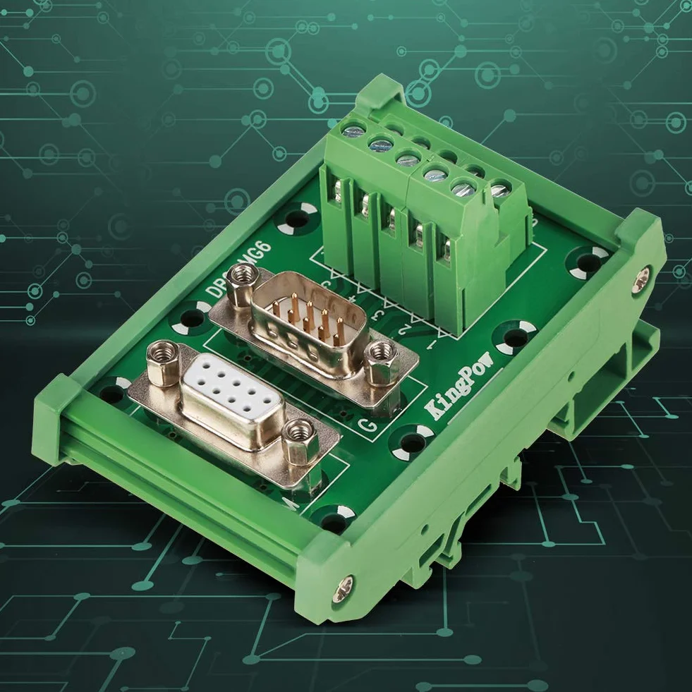 Connettore D-Sub DB9 Maschio Femmina con Interfaccia per Montaggio su Guida DIN, Ottimo per Applicazioni Elettroniche