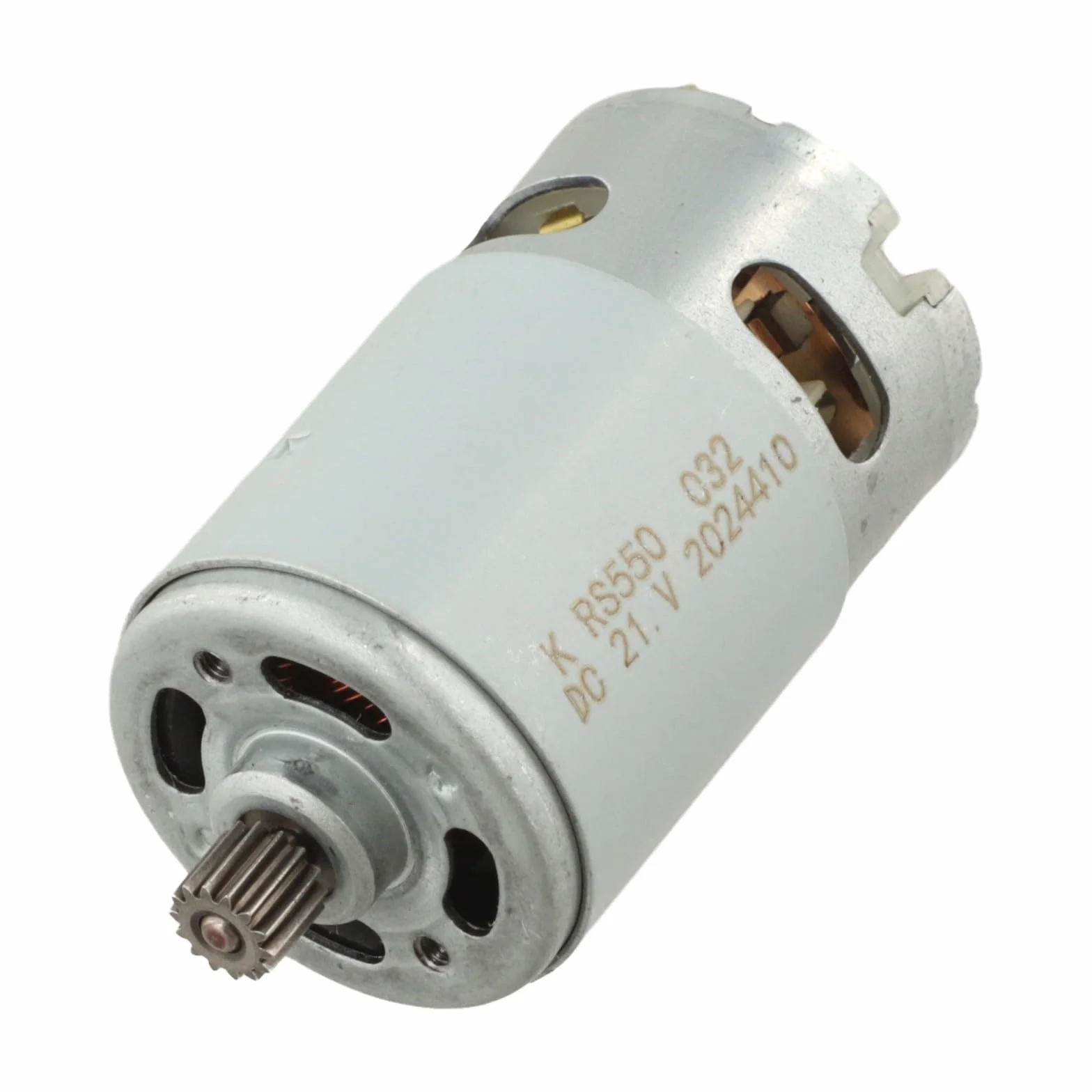 Motore RS550 21V DC per utensili elettrici senza fili incluso per motosega e sega a moto alternativo con 14 denti ingranaggio 8,2 mm