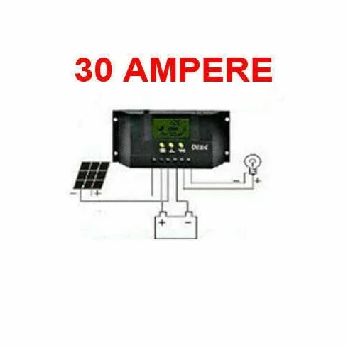 KIT FOTOVOLTAICO 1KWH PANNELLO SOLARE 100WATT BATTERIA 100 AH AGM INVERTER ONDA PURA 2000 WATT ISOLA REGOLATORE 30AMP PER BARCA CASA ROULOTTE CAMPER