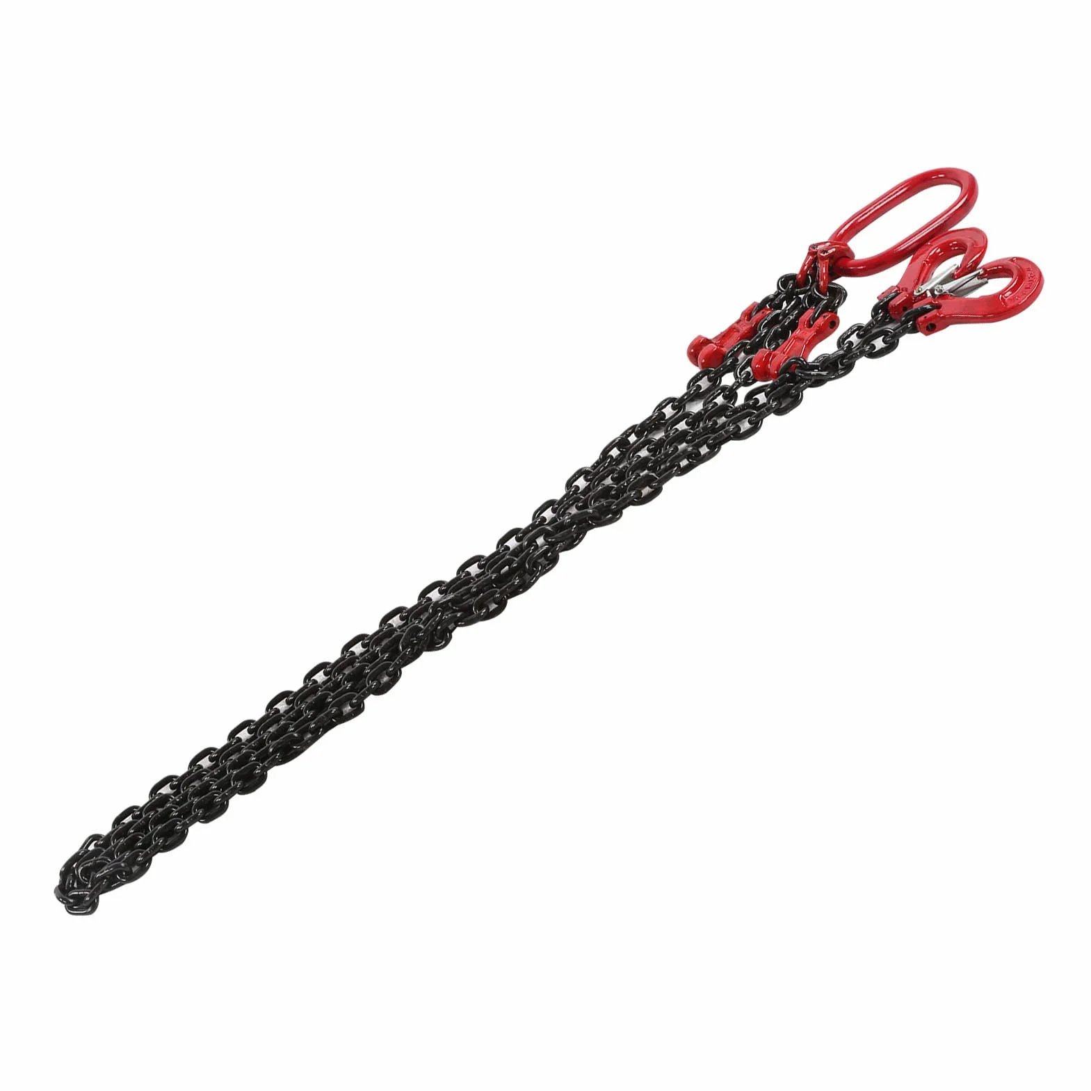 1 Filo Atena di Traino, Catena di Sollevamento Regolabile, Catena di Sollevamento, 2 Ganci Regolabile per Gru, 2 Metri, 4,75 Tonnellate, 8 mm