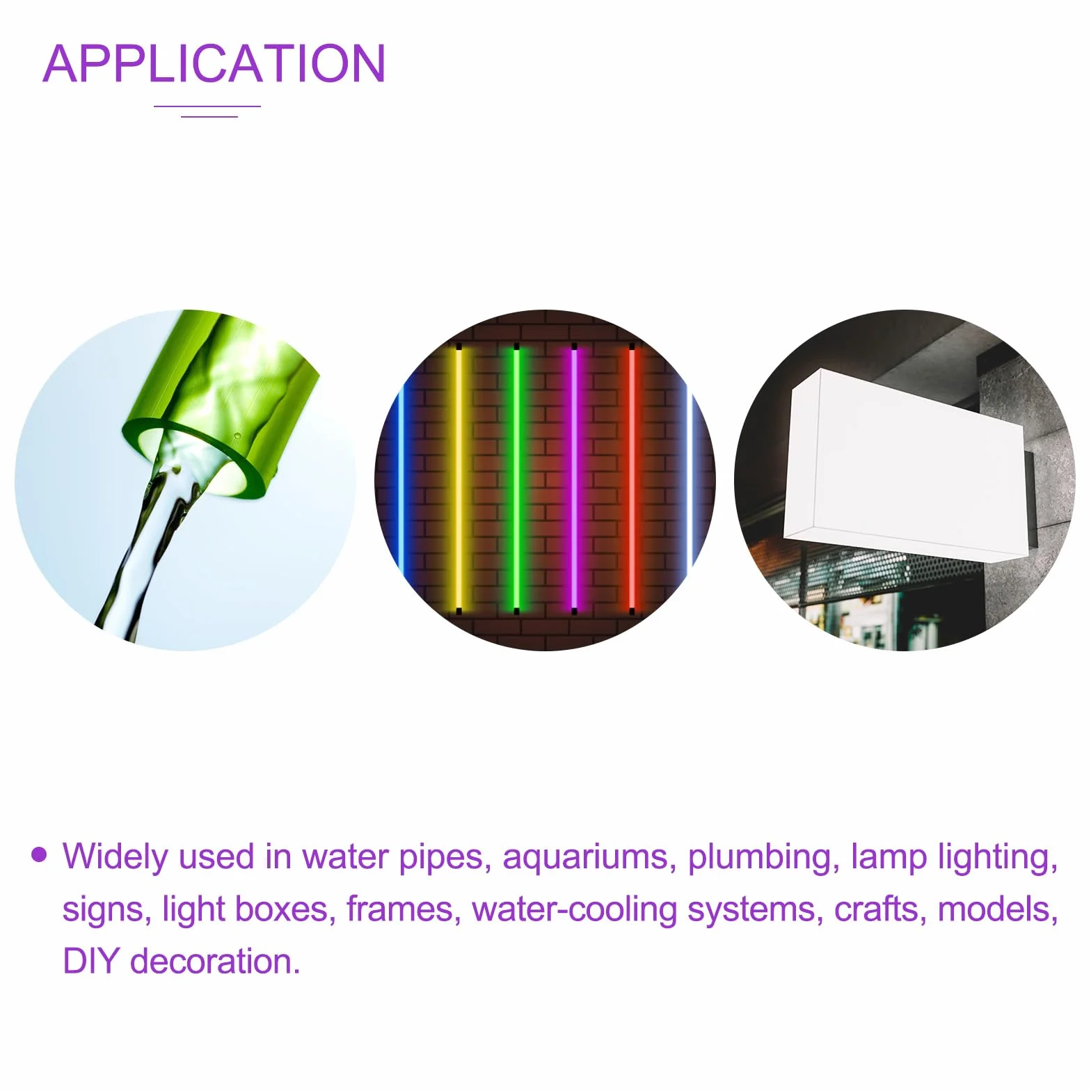 DMiotech 4Pz Tubo in Plastica Rigida di Acrilico Trasparente 8mm x 10mm (5/16" x 3/8") 10" per Tubi Acqua Acquario, Sistemi di Raffreddamento ad Acqua, Idraulica