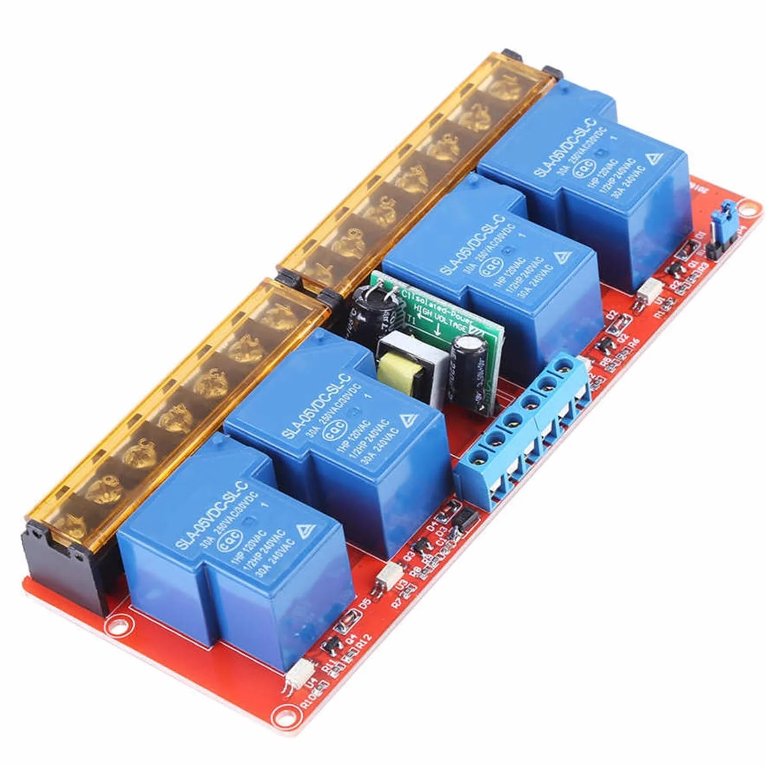 Modulo relè CA 100-250 V 30 A Modulo trigger livello alto basso relè a 4 canali