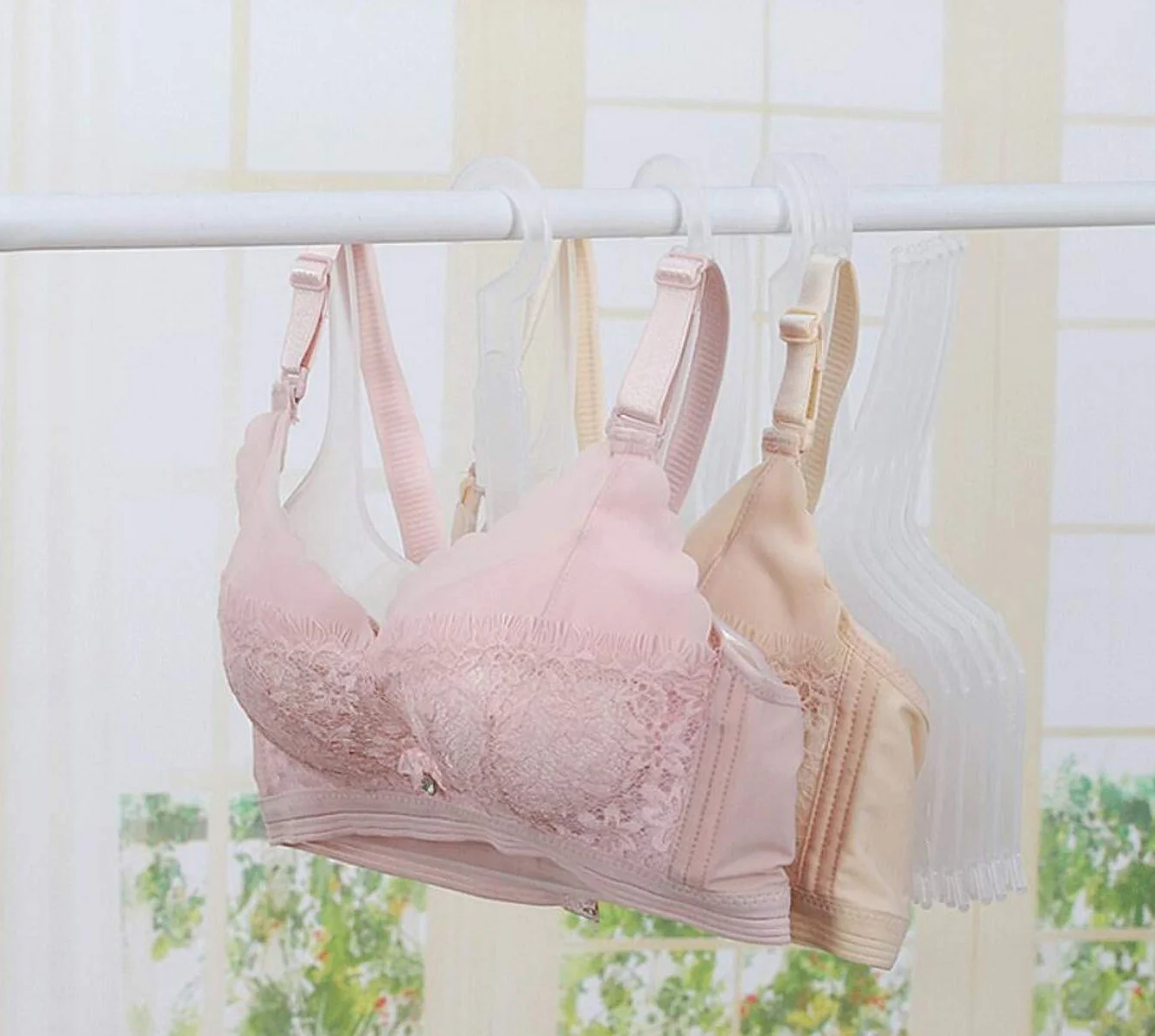 5 pz appendiabiti anti-deformazione per reggiseni, espositore per negozio di abbigliamento, manichini, lingerie, manichini, biancheria intima (trasparente)