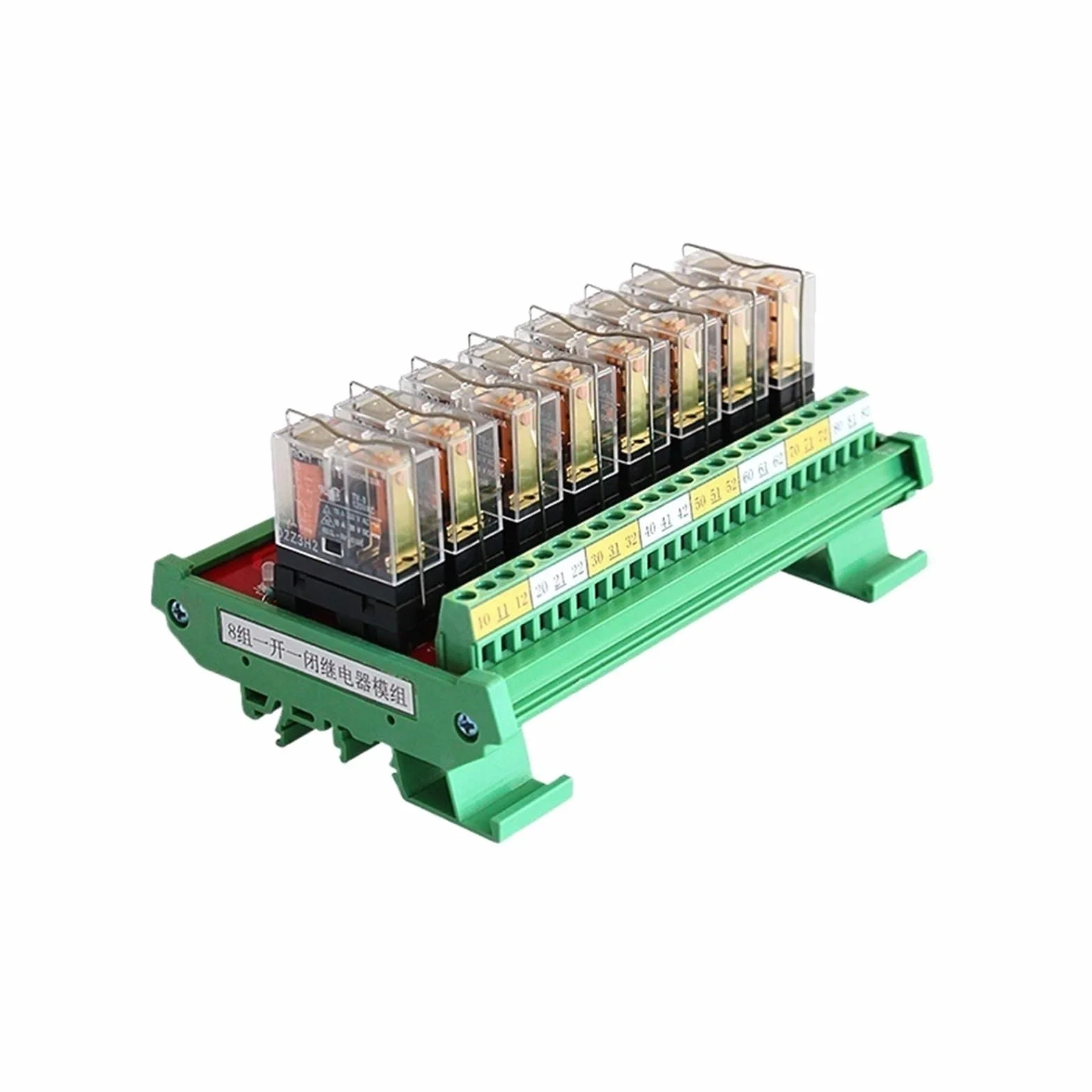 Modulo relè PLC JR-8L1 8 canali High Low Trigger 10A SPDT DPDT Modulo relè Scheda di controllo uscita PLC 220V