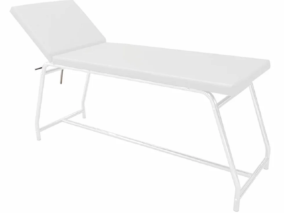 GIMA 44453 Lettino da Visita, Portata 120 Kg, Verniciato Bianco, Materasso Bianco