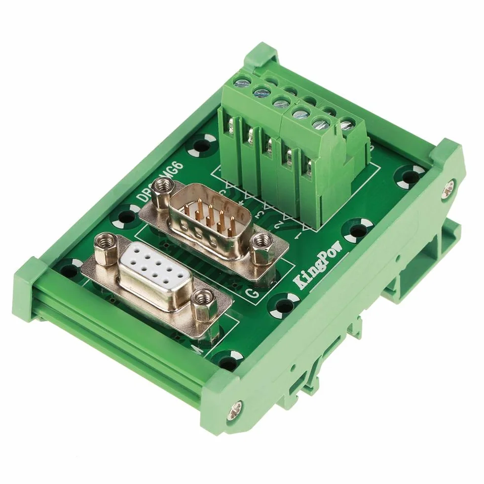 Connettore D-Sub DB9 Maschio Femmina con Interfaccia per Montaggio su Guida DIN, Ottimo per Applicazioni Elettroniche