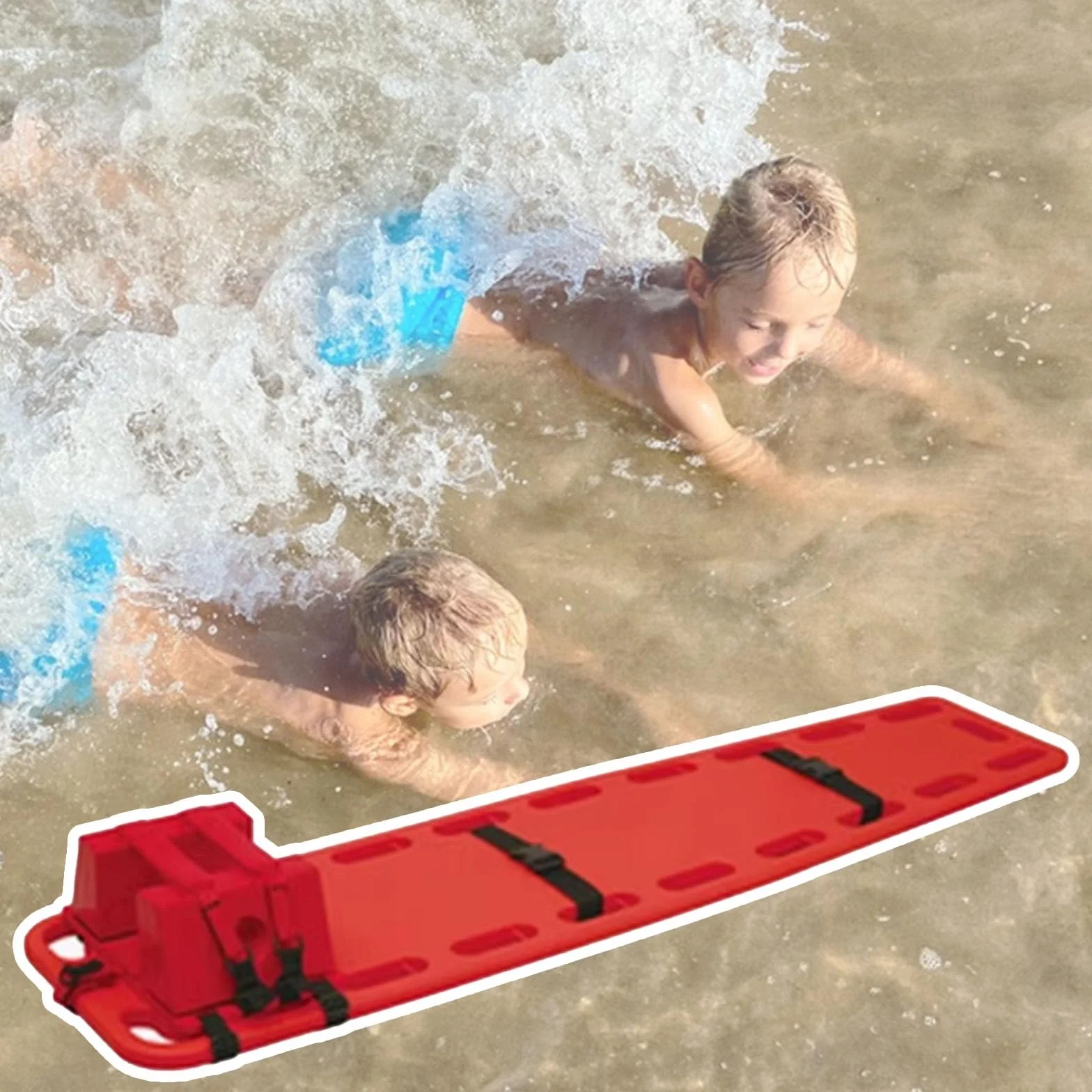 Tavola spinale pediatrica da 135 cm - Barella di Primo Soccorso per Immersioni e addestramento EMS, Include immobilizzatore per la Testa e tutore per Il Collo, Maggiore Sicurezza per la risp