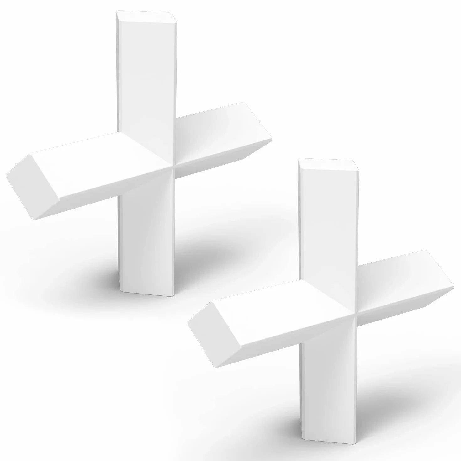 stonylab 2 Confezioni Croce Forma Magnetico Agitatore Bar, 50 x 10 mm PTFE-Rivestito Magnetico Agitatore Barre Bianco Agitatore Miscelatore per Agitatori