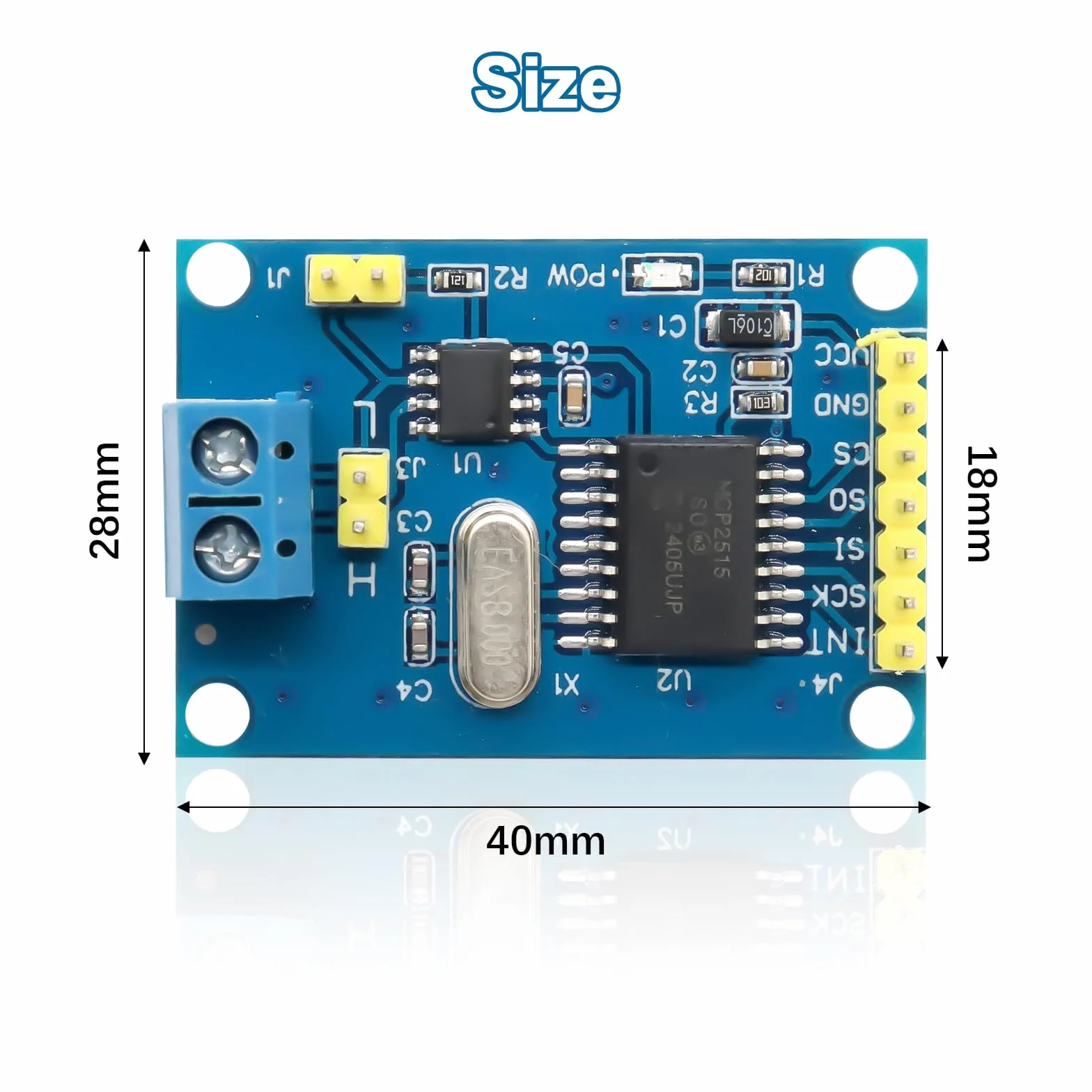 3 moduli canbus MCP2515 con TJA1050 – modulo di interfaccia SPI compatibile con Arduino, Raspberry Pi & IoT 5 V DC, 1 MB/s, 120 Ohm regolazione di impedenza per industria 4.0, Smart Home