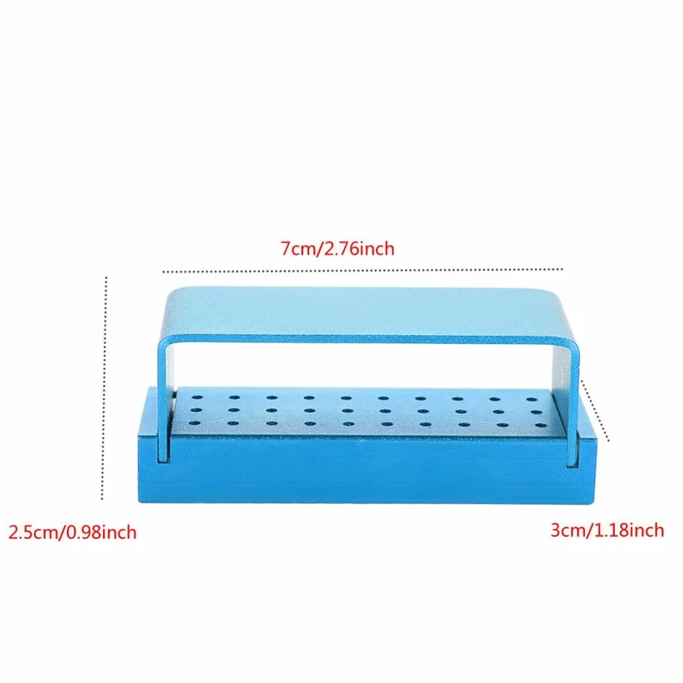 Porta Disinfezione, Porta Frese Dentista, Scatola di Disinfezione, Scatola di Disinfezione in Alluminio a 30 fori Punta Portafrese Frese Burs Disinfezione Custodia Organizer Strumenti per la Cura(4#)