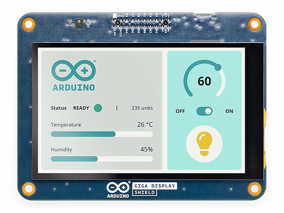 GIGA Display Shield [ASX00039] - Display Shield per progetti Arduino GIGA, ideale per la visualizzazione di dati e interfacce utente interattive