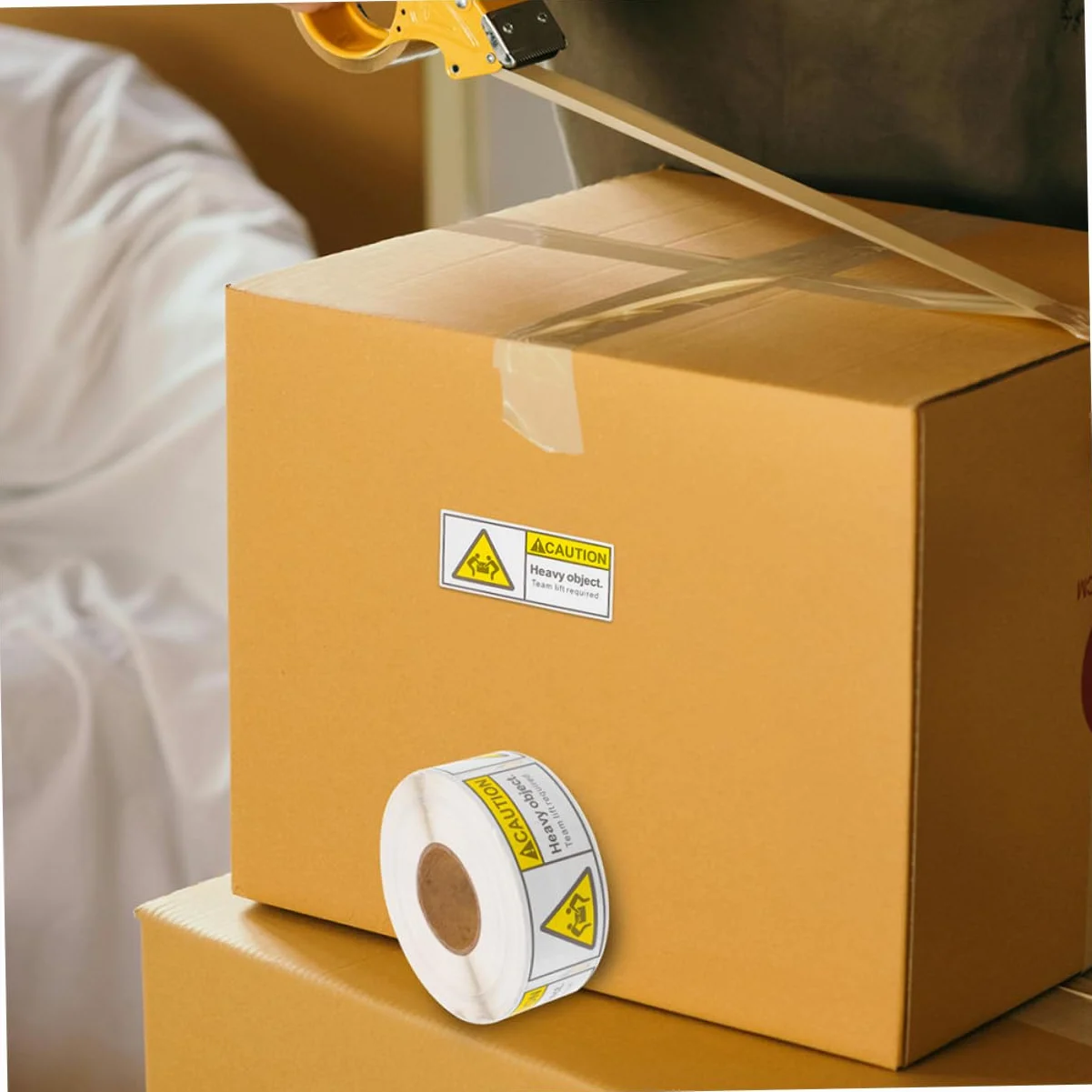 Gatuida 4rotoli Adesivi Avvertimento Sovraccarico Per Imballaggi Di Etichette Adesive Per Spedizione Sicurezza e Visibilità Per Spedizioni Pesanti