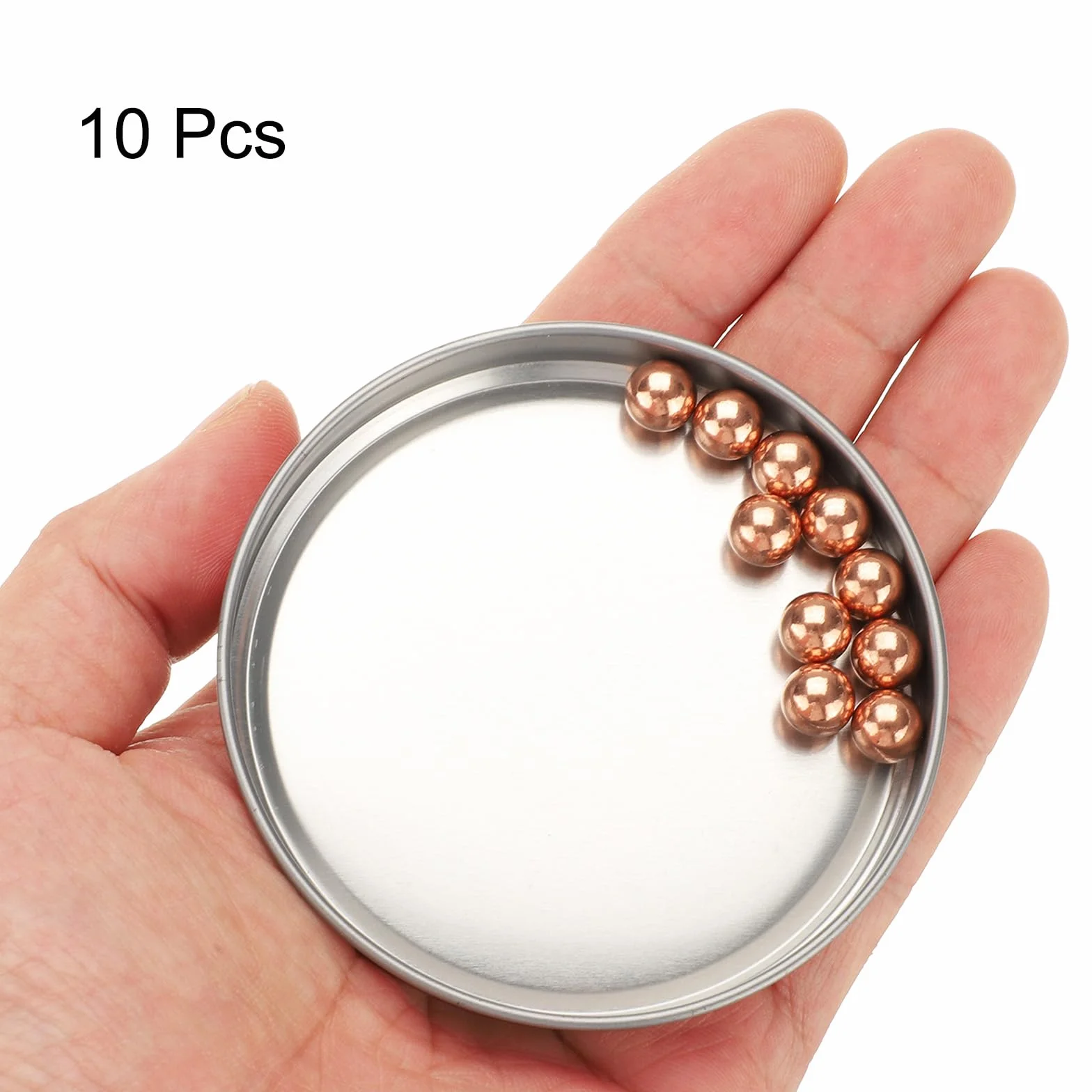 QUARKZMAN 10 Pz Sfere in Rame Massiccio di Precisione 5/16" (7.938mm) Sfere in Rame Puro per Macchinari, Automobili e Fai da Te (Rame T2)