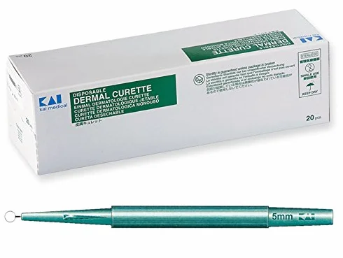 Gima 22605 Curette Biopsia-Punch, 8 mm Diametro, Confezione da 20