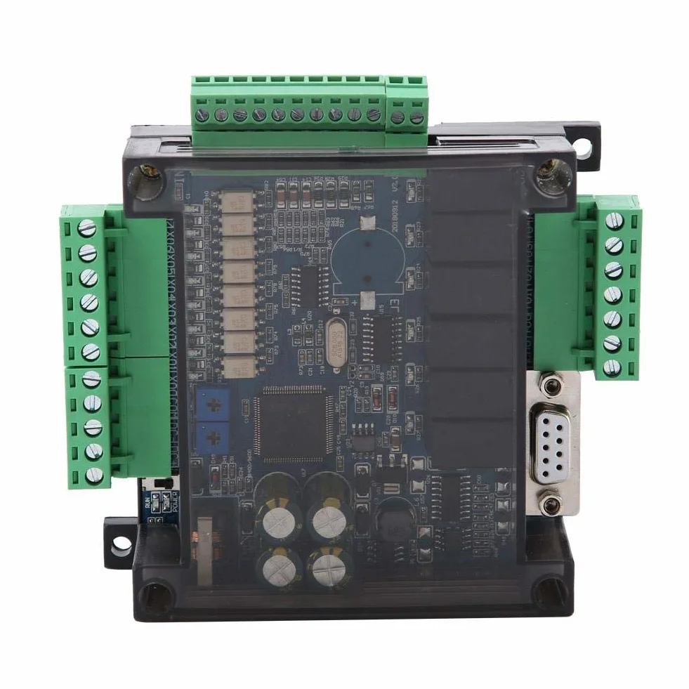 Bewinner Scheda di controllo industriale PLC FX3U-14MR 8 Ingresso 6 Uscita Controller Semplice programmabile Uscita relè, Controllo PLC programmabile 24 V Controller logico