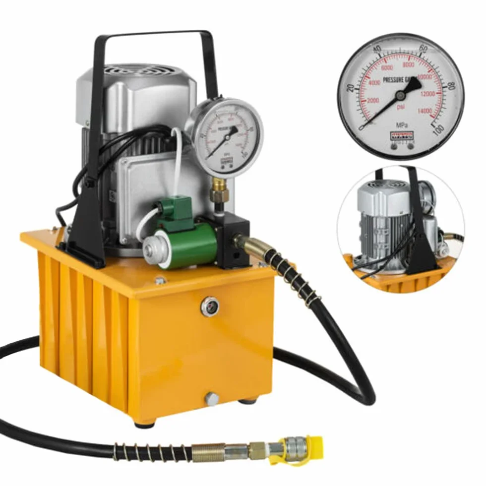 Pompa Idraulica Elettrica 1400 RPM Con Serbatoio Del Carburante Da 7 L, 750 W, 220 V, Per Rimorchio, 2-70 Mpa Elettrovalvola Idraulica (Verde)