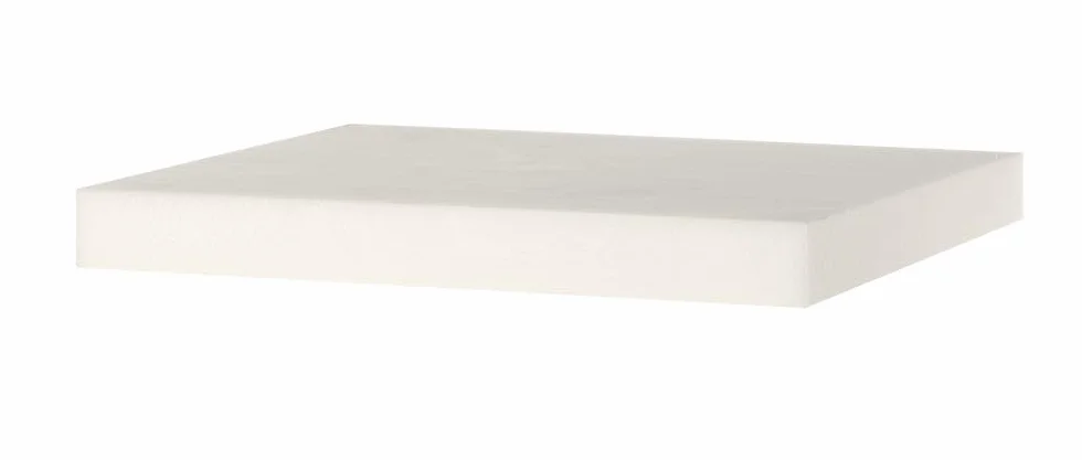 HENDI Blocco da macellaio in HDPE, senza supporto, tagliere, blocco da taglio, blocco da cucina massiccio per il taglio di carne, formaggio, pesce, 500x400x(H)50mm, polietilene ad alta densità, bianco