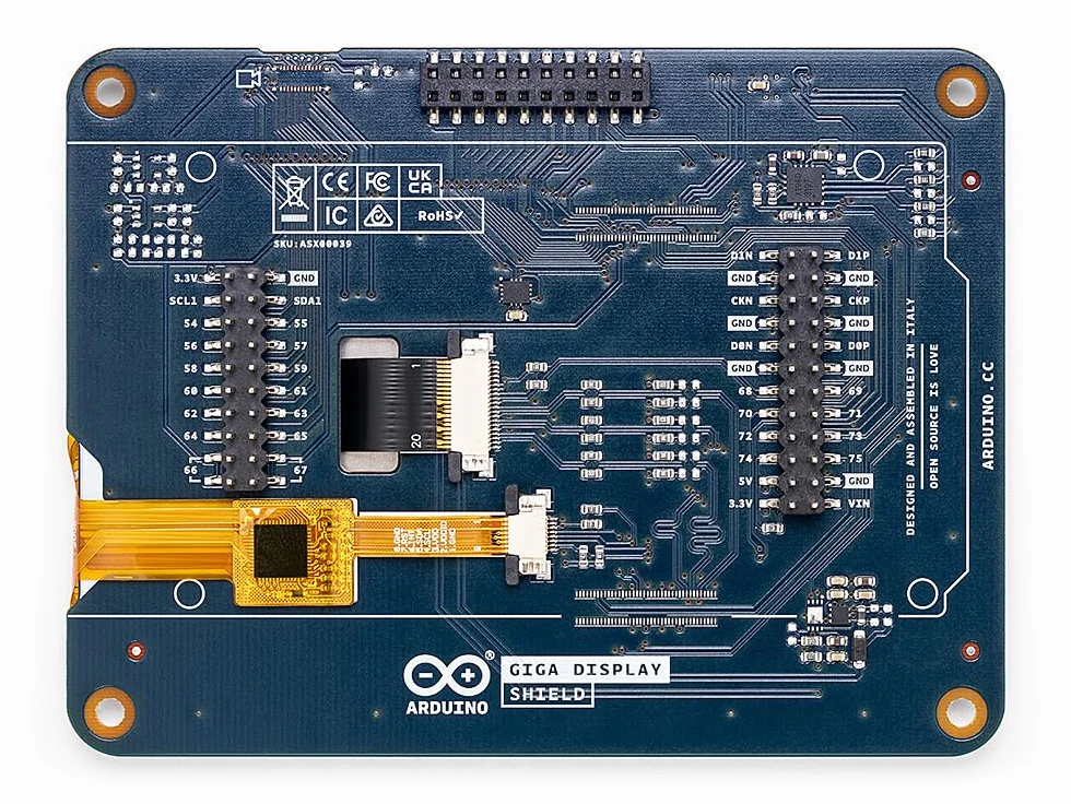 GIGA Display Shield [ASX00039] - Display Shield per progetti Arduino GIGA, ideale per la visualizzazione di dati e interfacce utente interattive