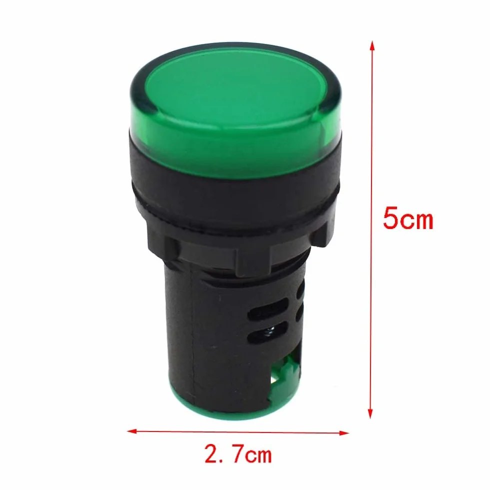 AD16-22D/S LED Indicatore di Alimentazione 22mm Pannello Luce Segnale Verde 48V