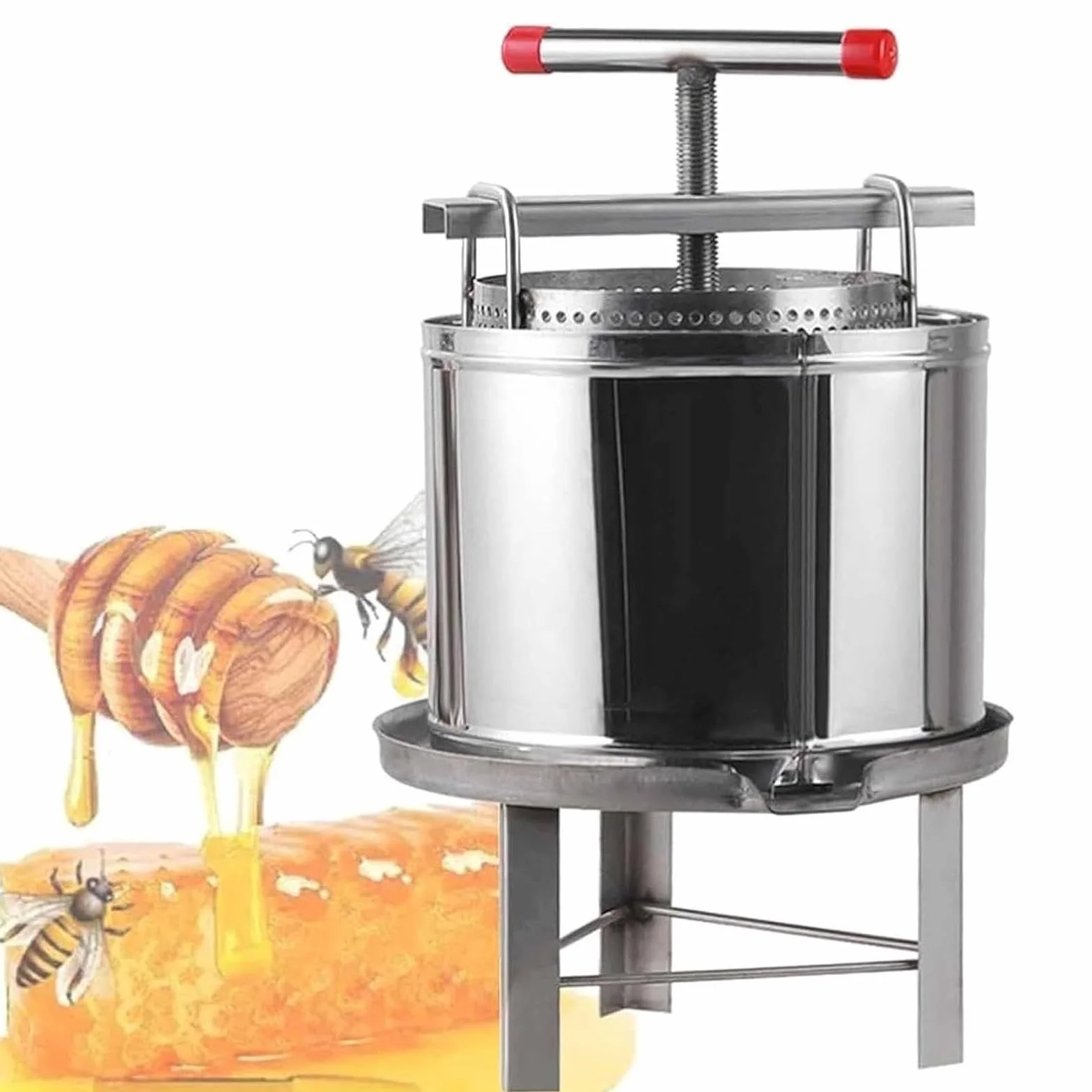 Strutture manuali dell'acciaio inossidabile dell'estrattore del miele per la pressatura efficiente del favo nell'hotel della cucina del ristorante