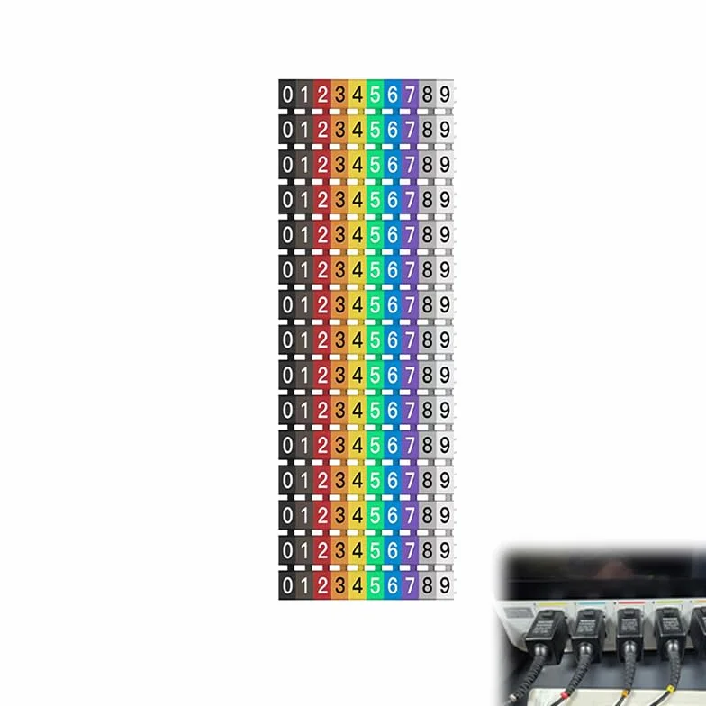 Numero Di Filo 1.5mm² 150pcs Tubi Numerati Colorati Numero Per Filo Elettrico Per Cavi Etichette Cavo Elettrico Autoadesive Cinghie Per Cavi Elettrici Per Cavi Elettrici