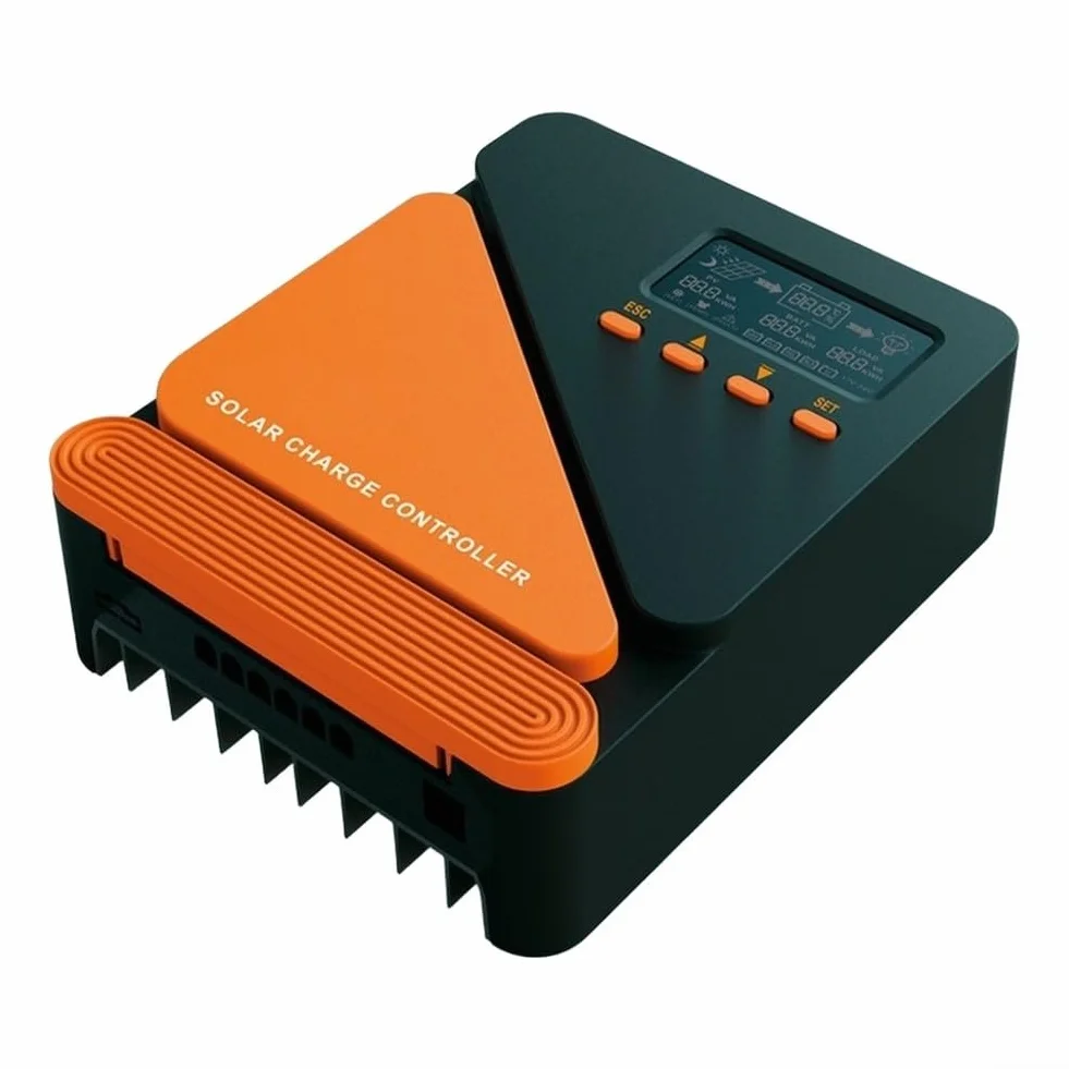 Regolatore di carica MPPT 12 V/24 V solare con display LCD e doppia USB per camper, sistema off-grid 30 A (40 A)