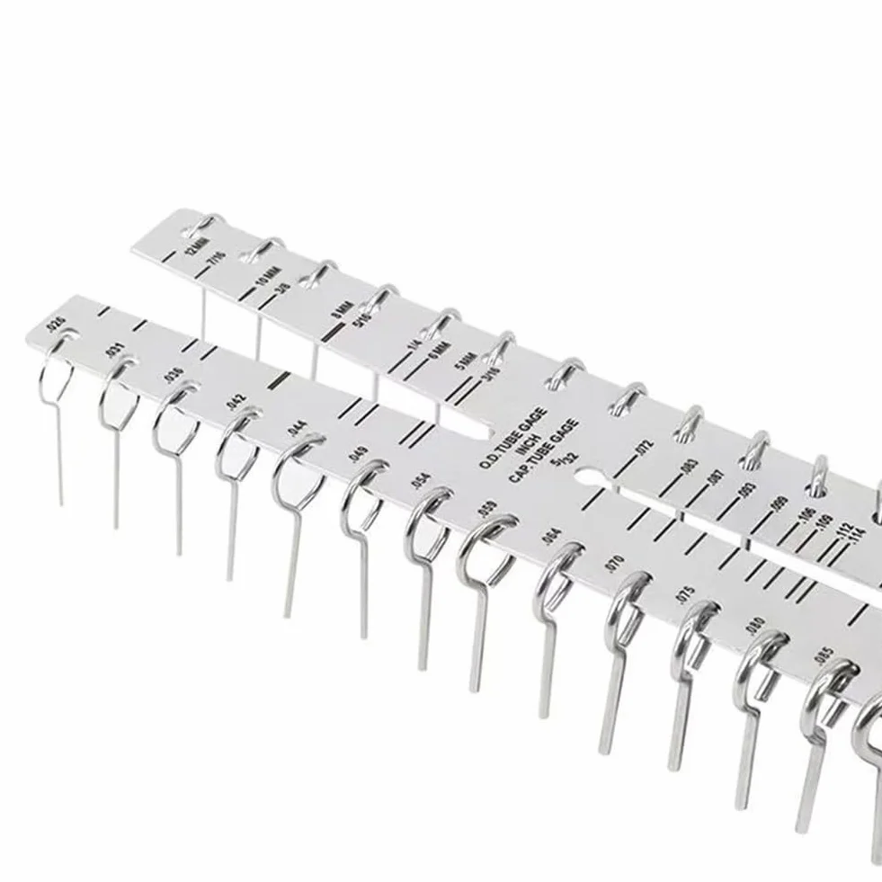 CT1101 - Calibro per tubo capillare in acciaio inox, misura diametri interni ed esterni, metrico e (0,007 mm-12 mm)