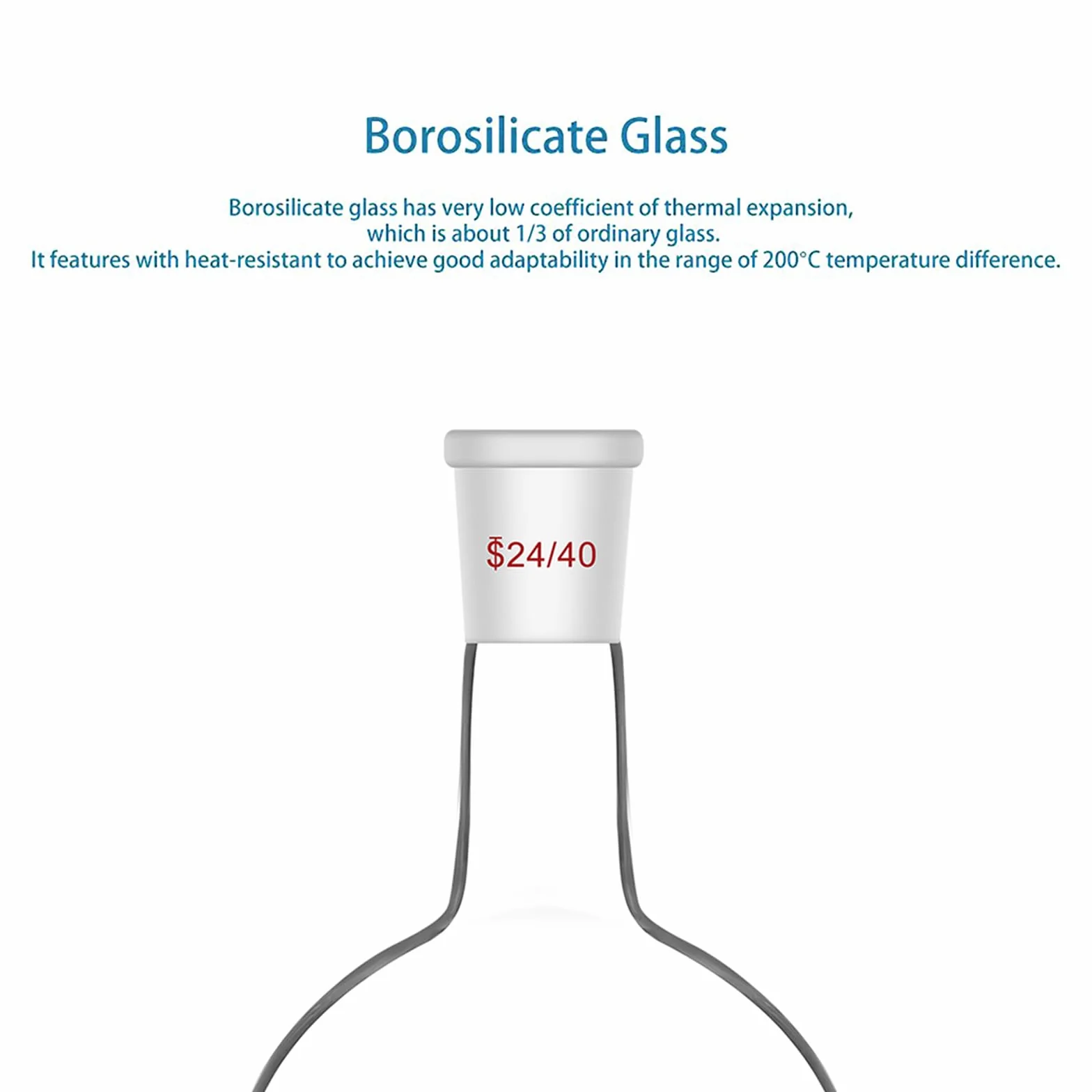 stonylab Serbatoio per Cromatografia in vetro, Chromatography Reservoir Serbatoio di Cromatografia in Vetro Borosilicato con Giunto Standard 24/40 per Laboratorio - 500 ml