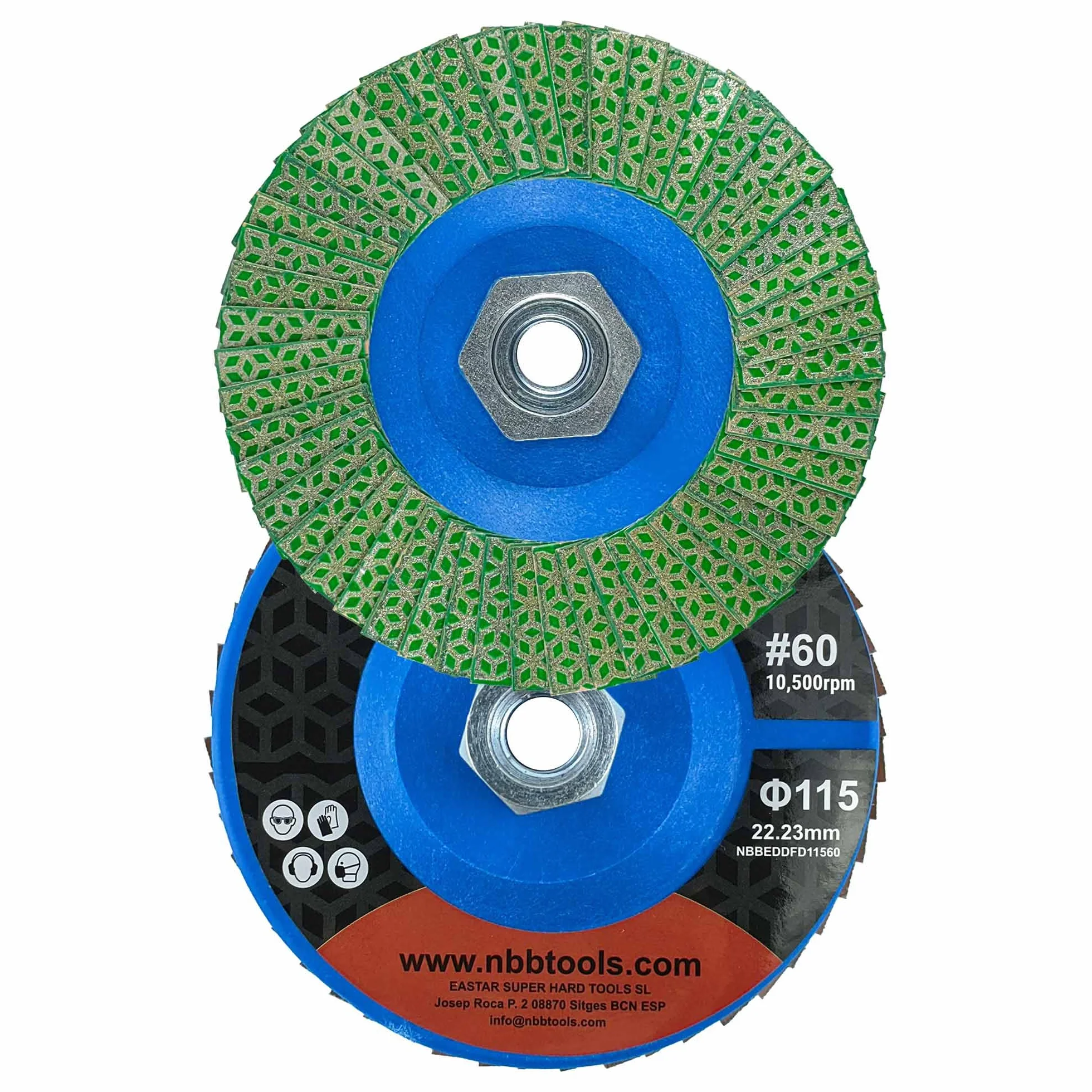 NBB Rotella diamantata disco mola sgrossatura lama tazza smerigliatrice levigatura ceramica gres porcellanato pietra granito piastrelle M14 flangia
