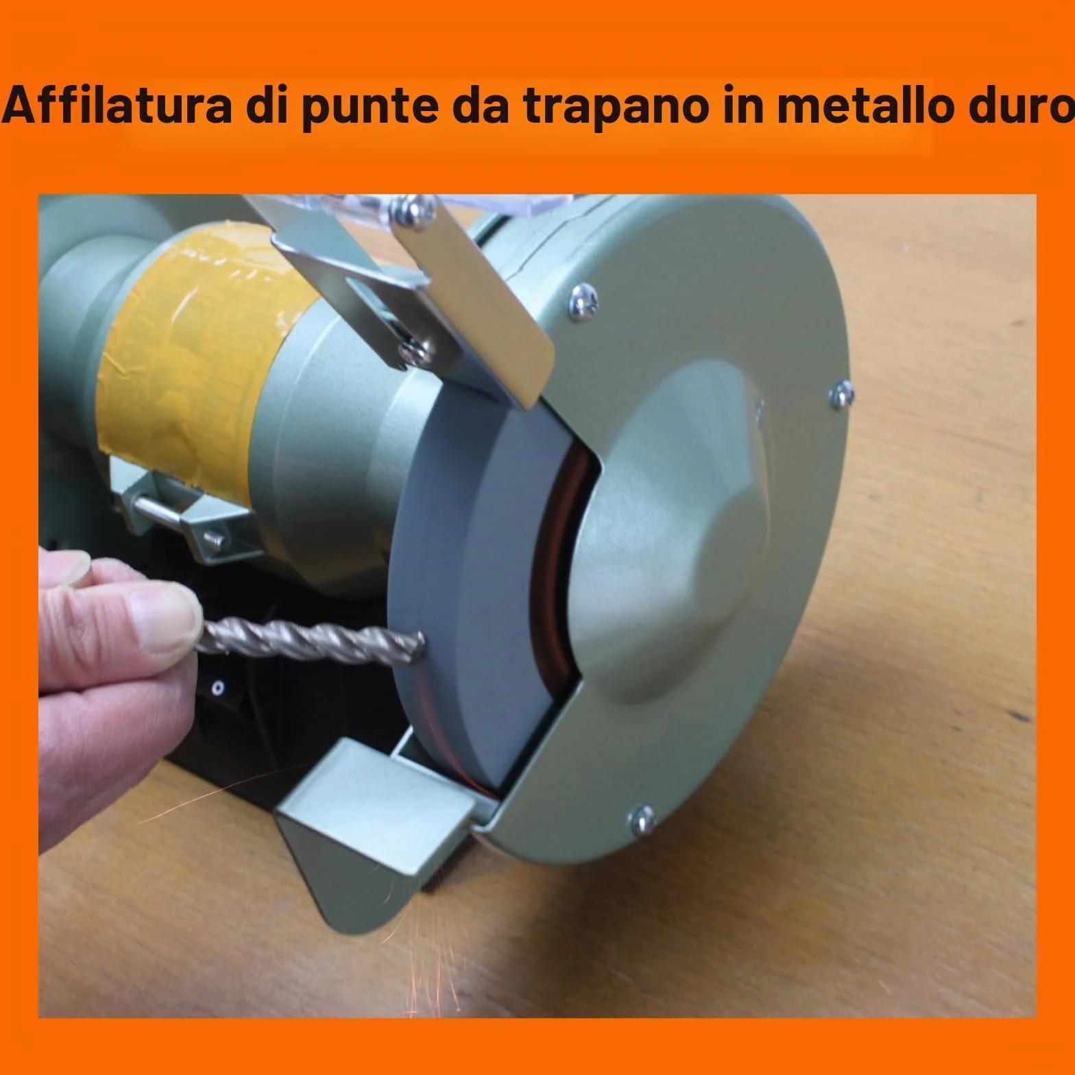 Mola da banco 150 mm carburo di silicio per rettifica affilatura utensili carburo mandrino 1/2 pollice