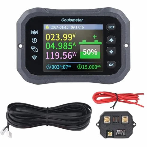 Monitoraggio Remoto Della Batteria Monitoraggio Batteria WiFi Misurazioni Di Parametri Multipli Promemoria Integrato Con Shunt Per Ampia Compatibilità