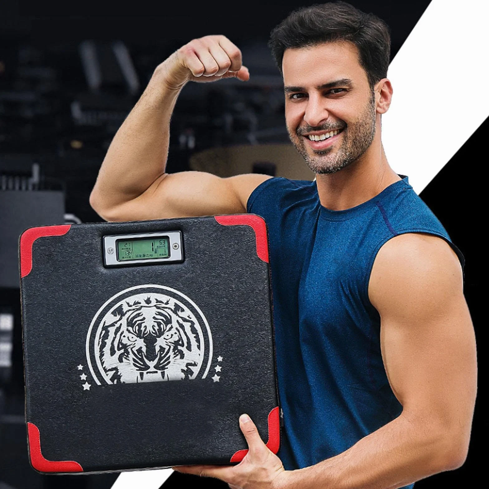 Tester di forza di boxe - Tester di forza pugilato Punch | Punch Force Testing Machine, Test di resistenza Sacchetto di pugno con contatore di visualizzazione LED, allenamento di boxe regolabile in