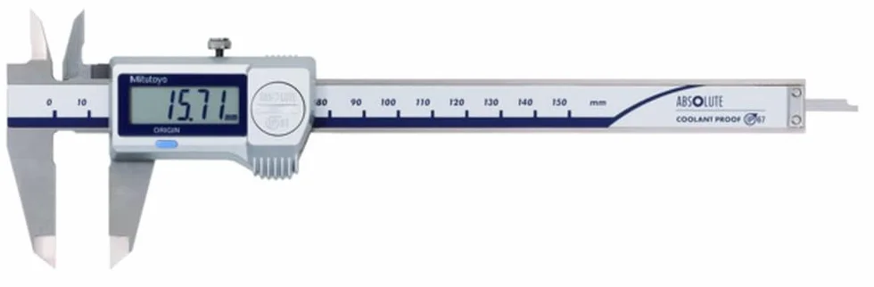 Mitutoyo 500-706-20 Calibro digitale ABS Coolant Proof CD-P15P, 0-150 mm | 0,01 mm, origine memorizzata, IP67