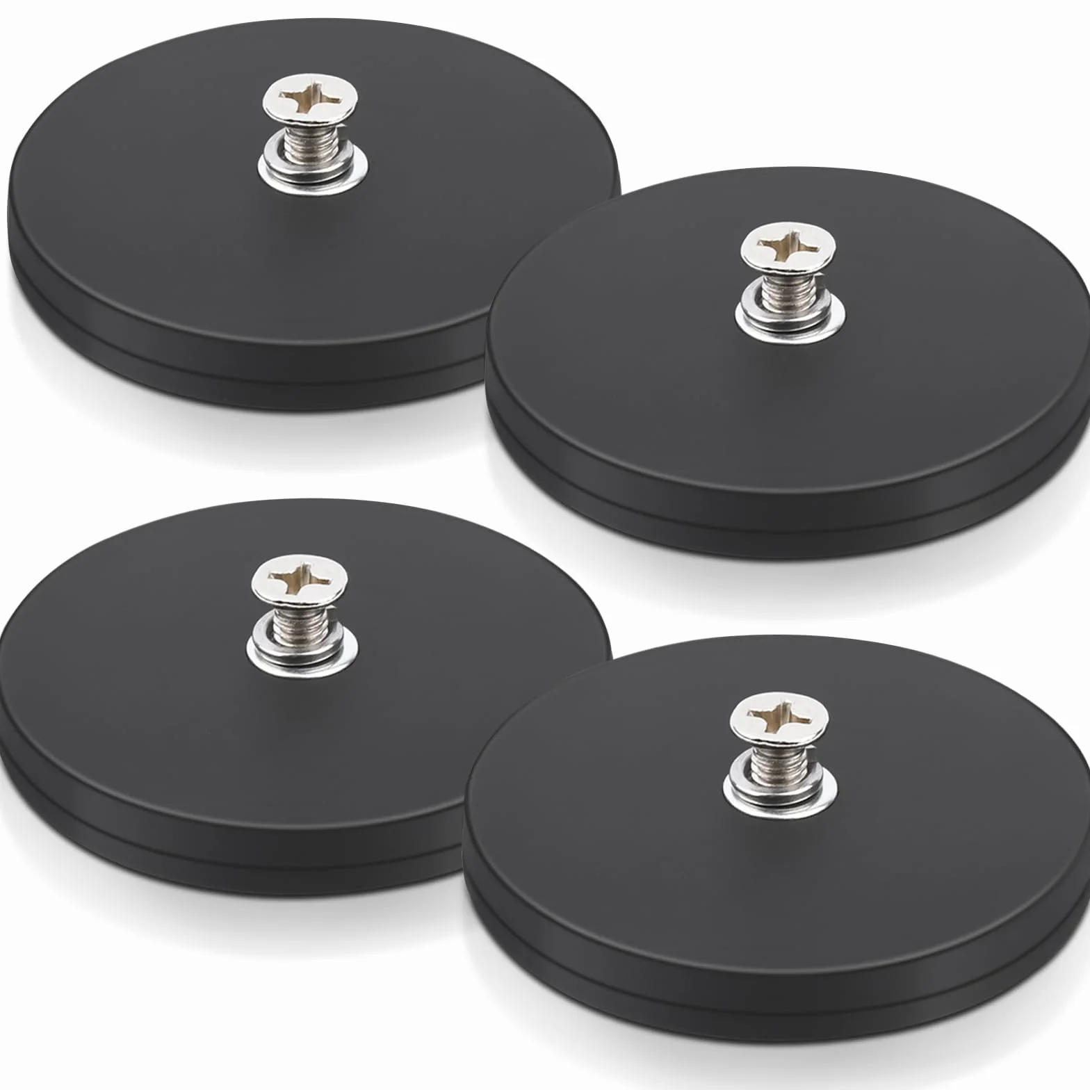 Magneti al neodimio gommati Ø 66 mm M6, 30 kg, 4 pezzi