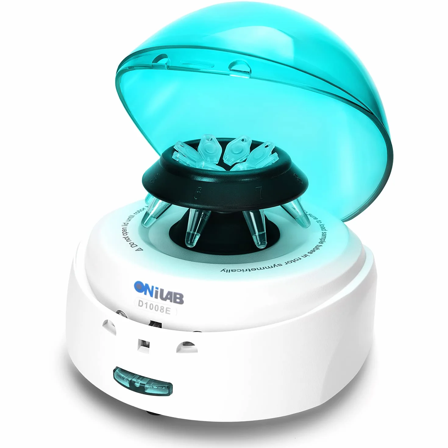 Mini centrifuga scientifica ONiLAB 7000RPM, 2680 x g RCF, centrifuga da banco da laboratorio con 2 rotori per 8 strisce PCR 0.2/0.5/1.5/2.0ml e 0.2mL×32, basso rumore ≤ 45dB, 100-240V, coperchio verde