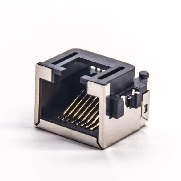 Elecbee Connettori RJ45 Femmina SMT PCB Mount Offset 90 Gradi senza LED 8p8c