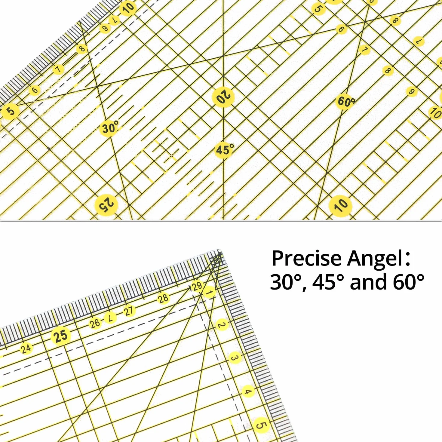 QWORK righelli per patchwork 15x15 cm 15x30 cm quilting con scala