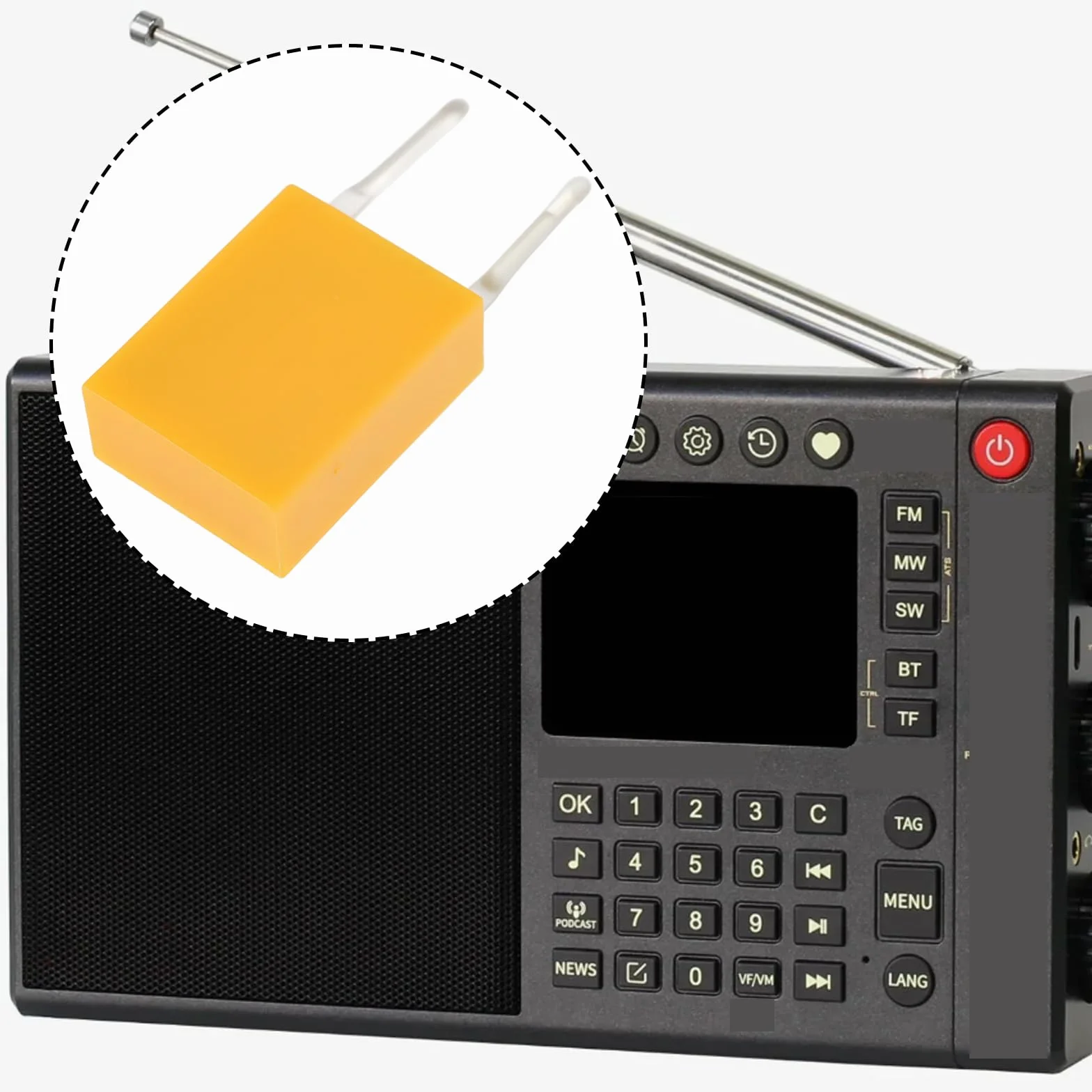 ECSiNG CRB455E di Risonatore in Cristallo Ceramico 2 Pin 455 KHz