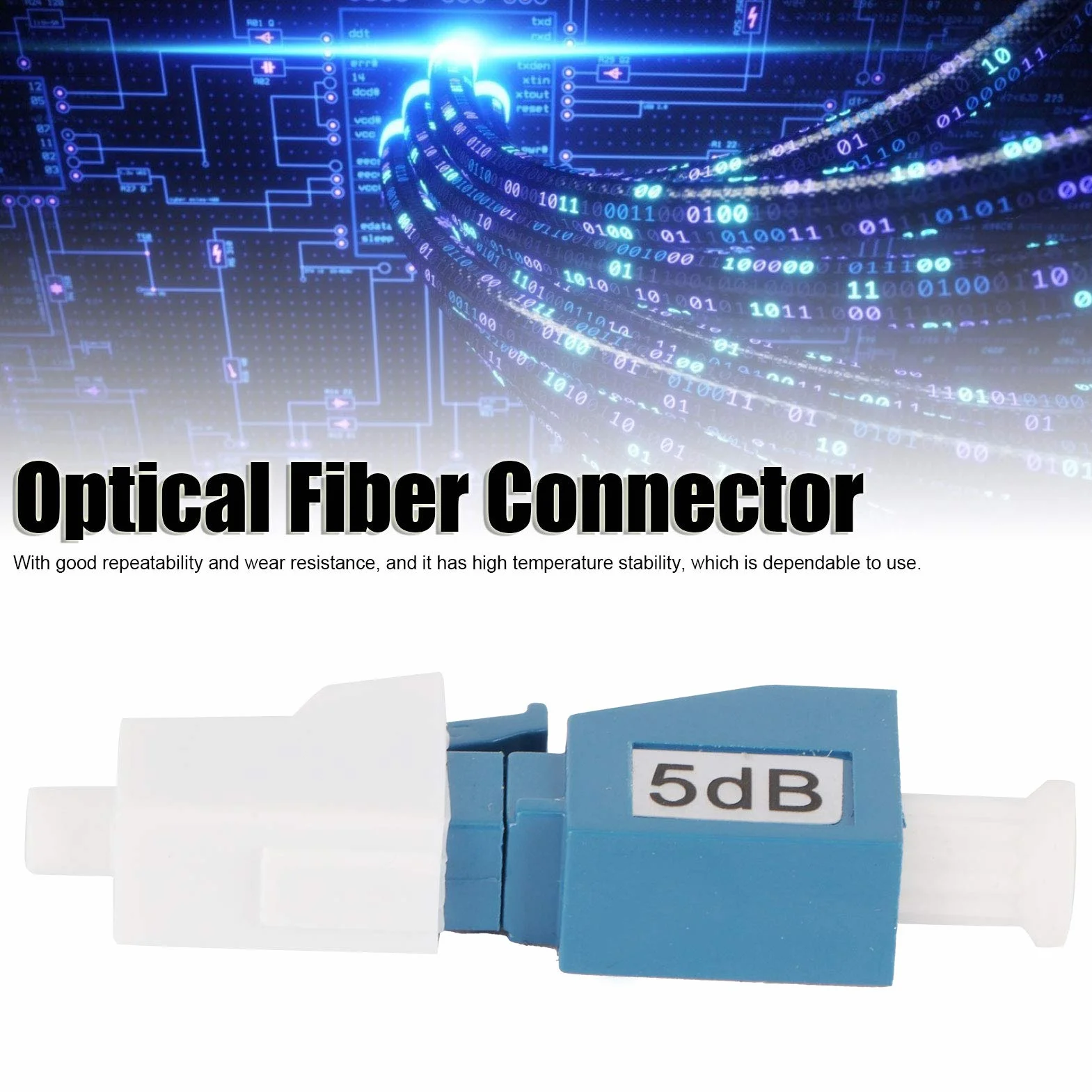 Garosa Attenuatore Fibra Ottica LC/UPC 5dB Monomodale Maschio Femmina, Alta Perdita di Ritorno, Attenuatore Fisso per Reti FTTH Telecomunicazioni e Impianti in Fibra