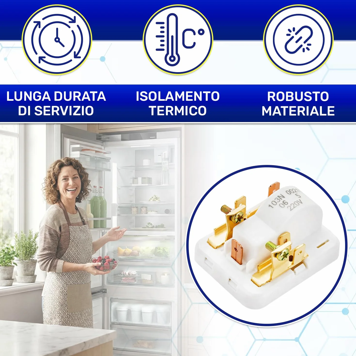 Rele di Protezione Motore del Compressore per Frigorifero 103N0021 per Danfoss Garanzia di 10 Anni - MONTERAL