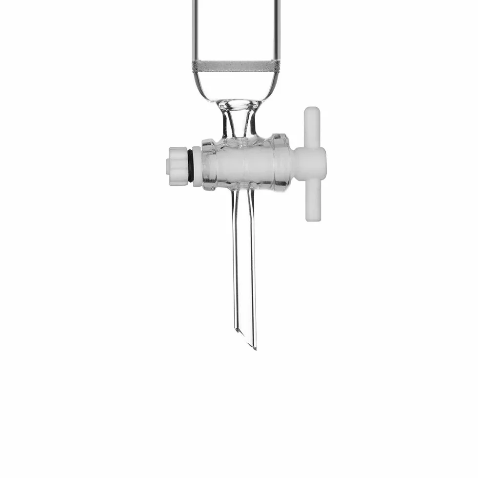 stonylab Colonna Cromatografia in Vetro Borosilicato, Chromatography Column 24/40 Giunto con Disco Frittato e Rubinetto di Arresto in PTFE, Lunghezza Effettiva 300 mm e Colonna O.D. 30 mm