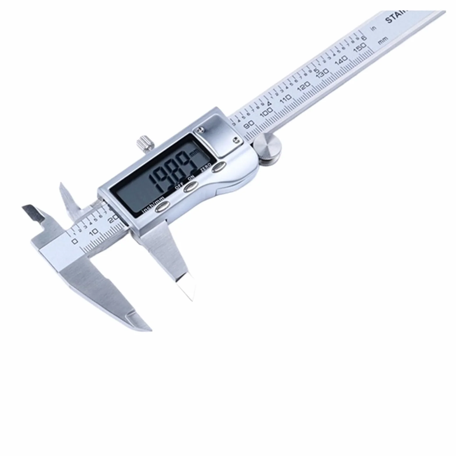 Calibro A Corsoio in Metallo Digitale LCD da 12 Pollici Righello in Acciaio Inossidabile 0,01 Mm Strumento Micrometro Interno Elettronico di Precisione