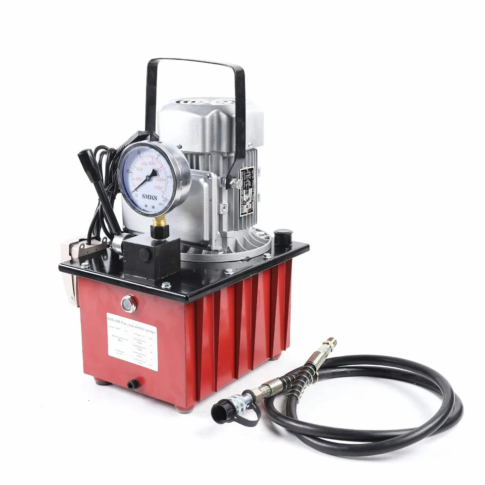 Pompa idraulica elettrica 220 V, 700 Bar con tubo dell'olio da 1,8 m, pompa idraulica da 1400 rpm può essere utilizzata per una varietà di dispositivi idraulici (rosso)