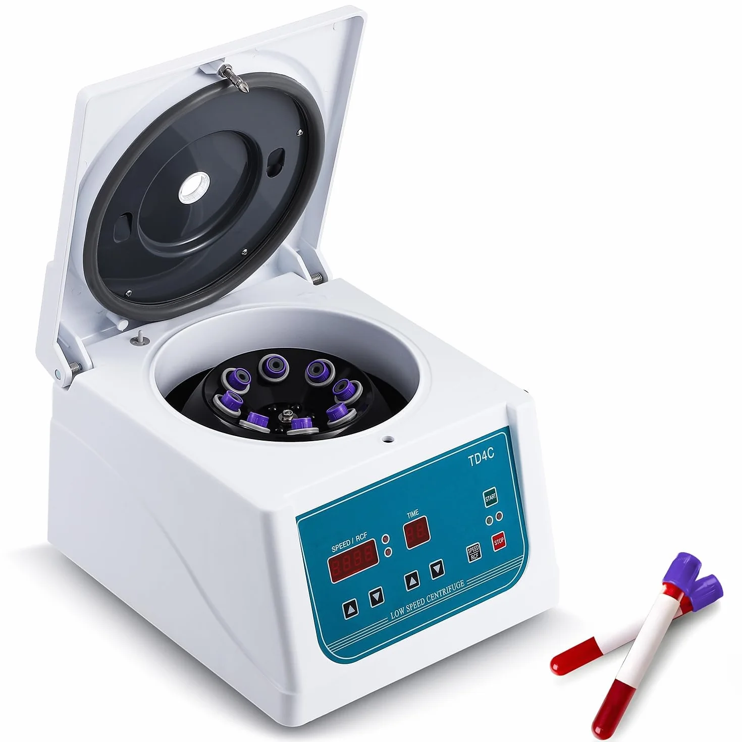 CGOLDENWALL Centrifuga da Laboratorio 8x15ml Display LED, 4000rpm, 99min Timing, 1880xg, per tubi Vacutainer da 5-10ml e tubi per centrifuga da 10-15ml, Centrifuga PRP a bassa vibrazione (EU)