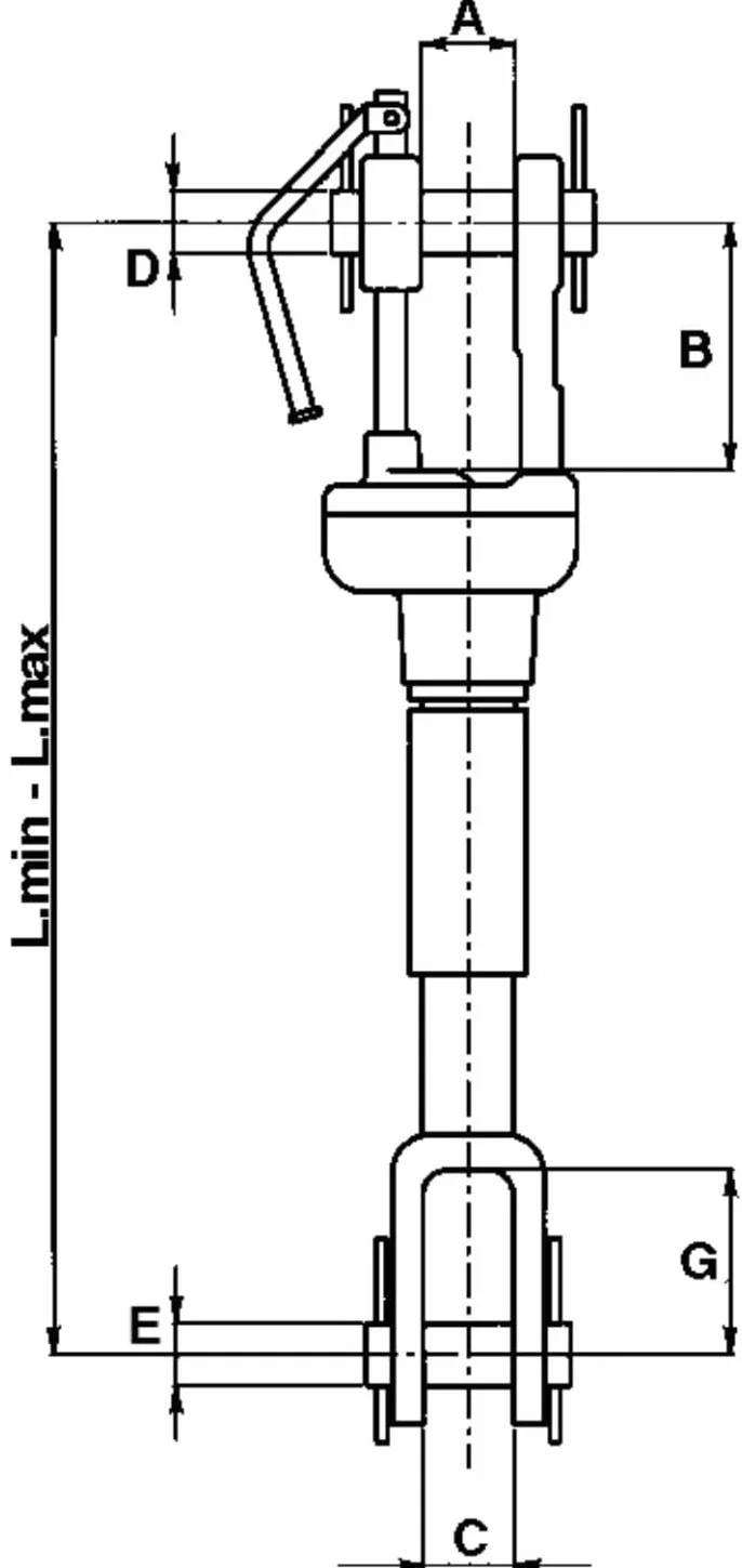 Braccio Laterale Sollevamento Ama 520-660 mm per Trattori 60 HP