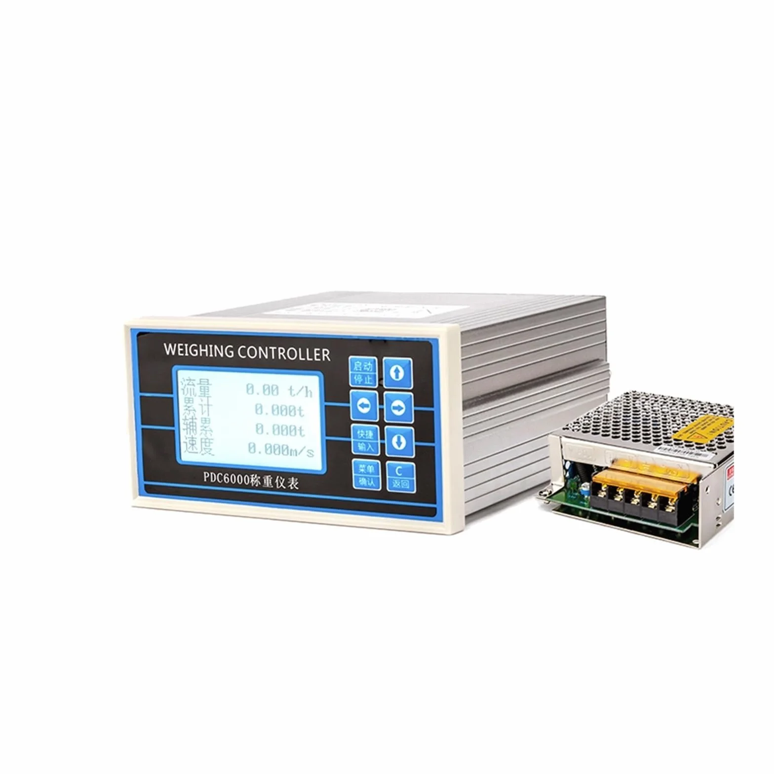 Sensore di peso della cella di carico digitale Indicatore di pesatura a nastro, migliora l'efficienza con schermo LCD Sistemi di controllo del display di pesatura a bilancia a nastro trasportatore